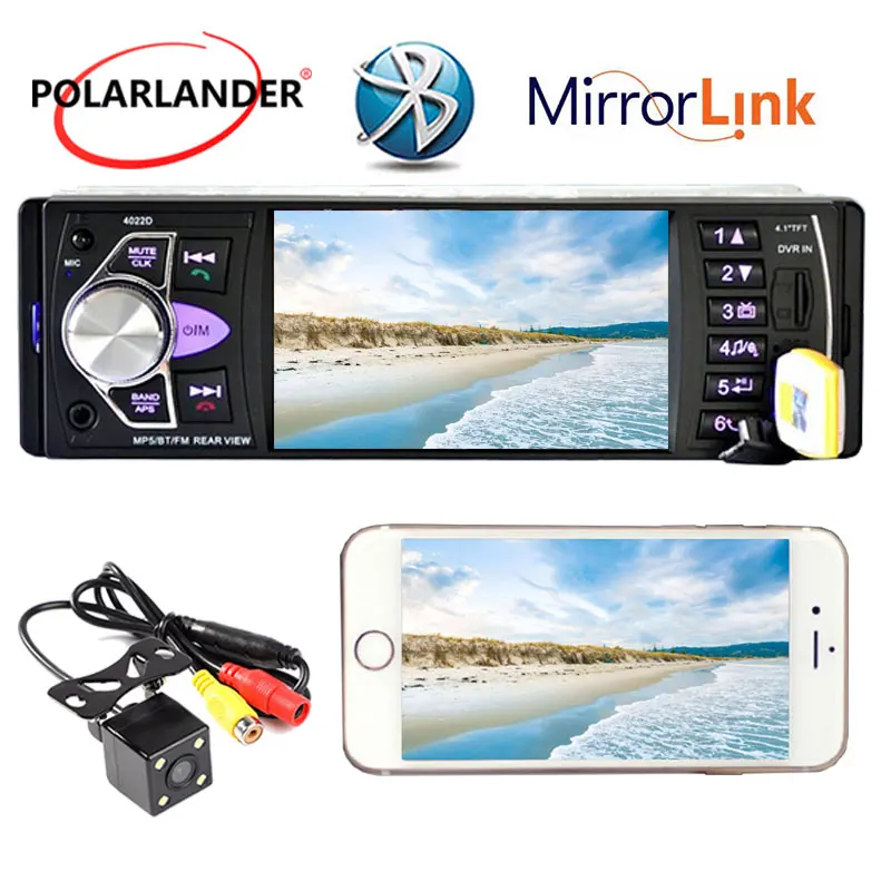 

4.1 Inch Full HD Screen Remote Control MP5 Player FM/USB/SD/TF Mirror Link Car Radio radio cassette player Bluetooth Car Radio