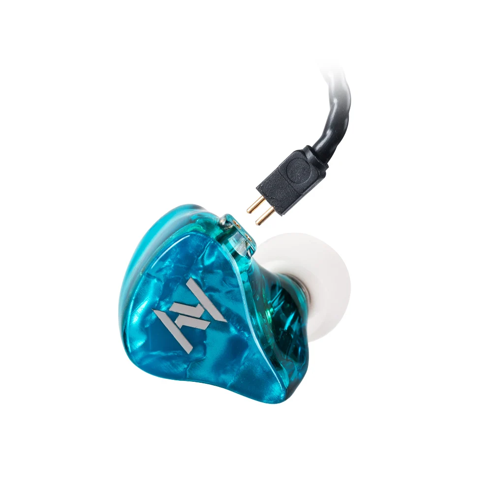 Tanie Yinyoo ASH 1BA + 1DD w uchu słuchawka hi fi słuchawki basowe DJ metalowe słuchawki zestaw słuchawkowy z 2PIN odłączany kabel niebieski kolor