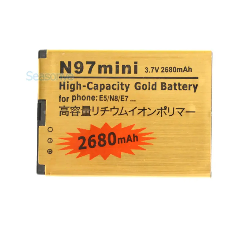 Seasonye 2680mAh BL 4D BL4D Gold запасная батарея для Nokia N97 Mini N8 00 E5 E7 803 808 T7 N803 702T E6|battery for|battery for