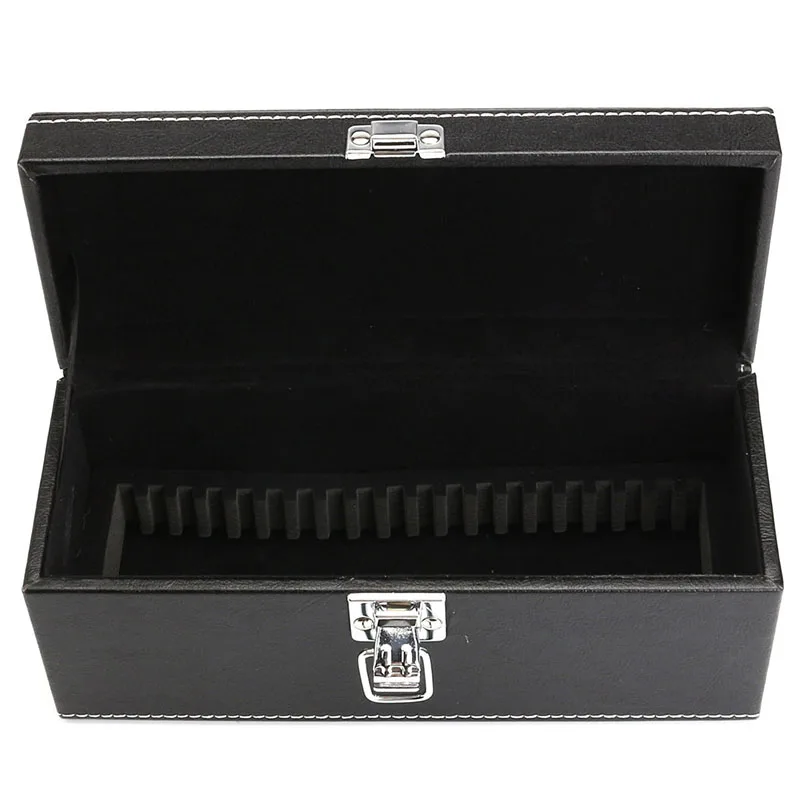 New 20pcs Coins Slab Storage Box Case Holders Black PU Leather For PCGS NGC