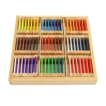 Материалы по системе Монтессори цветная карта ребенок цветной датчик раннего обучения обучающие средства сенсор y головоломка строительный блок часы деревянная игрушка