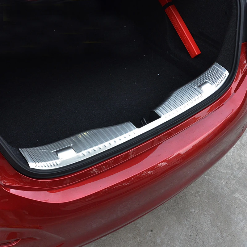 Rear Trunk Boot Bumper Guard Sill Plate Protector Molding Trim For