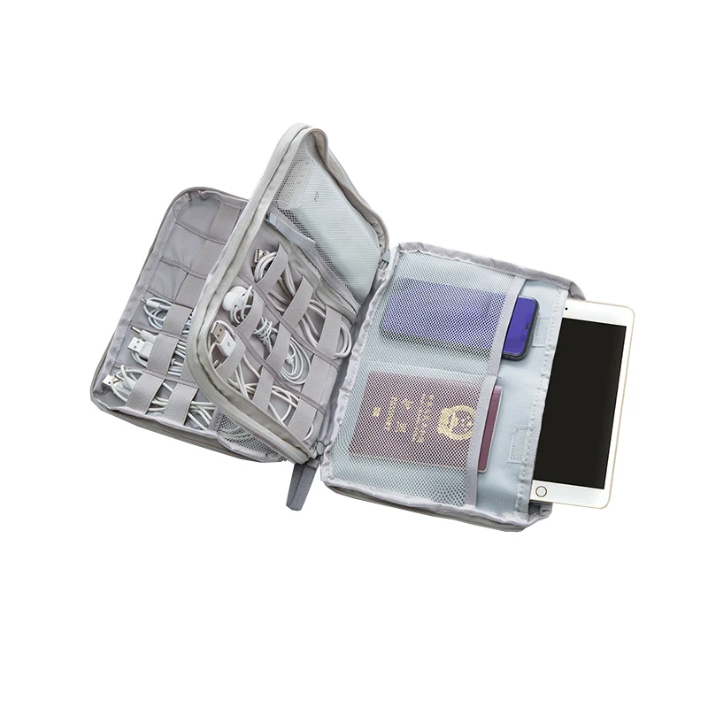 

Portable Cable Organizer Bag Ipad USB Data Cable Earphone Wire Pen Power Bank Travel Storage Bag Kit Case Digital Gadget Device