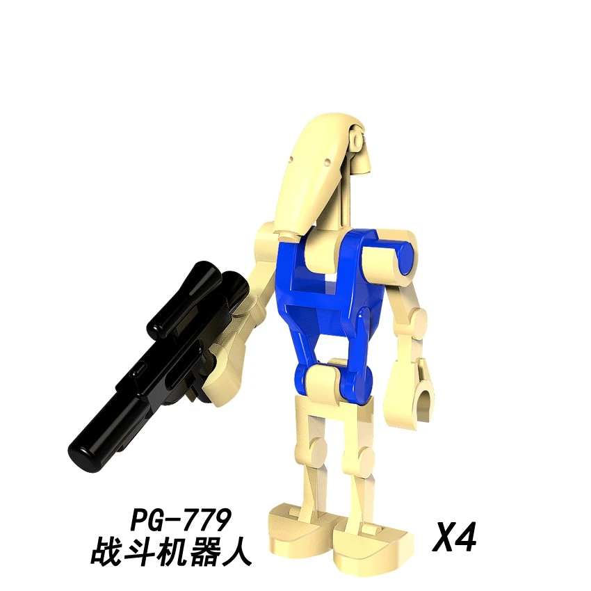 

Legoing Starwars Single Sale Star Wars Gold Blue Movie Series Voltron Team Godmars DIY Toys for Children Rabots Legoingly Blocks