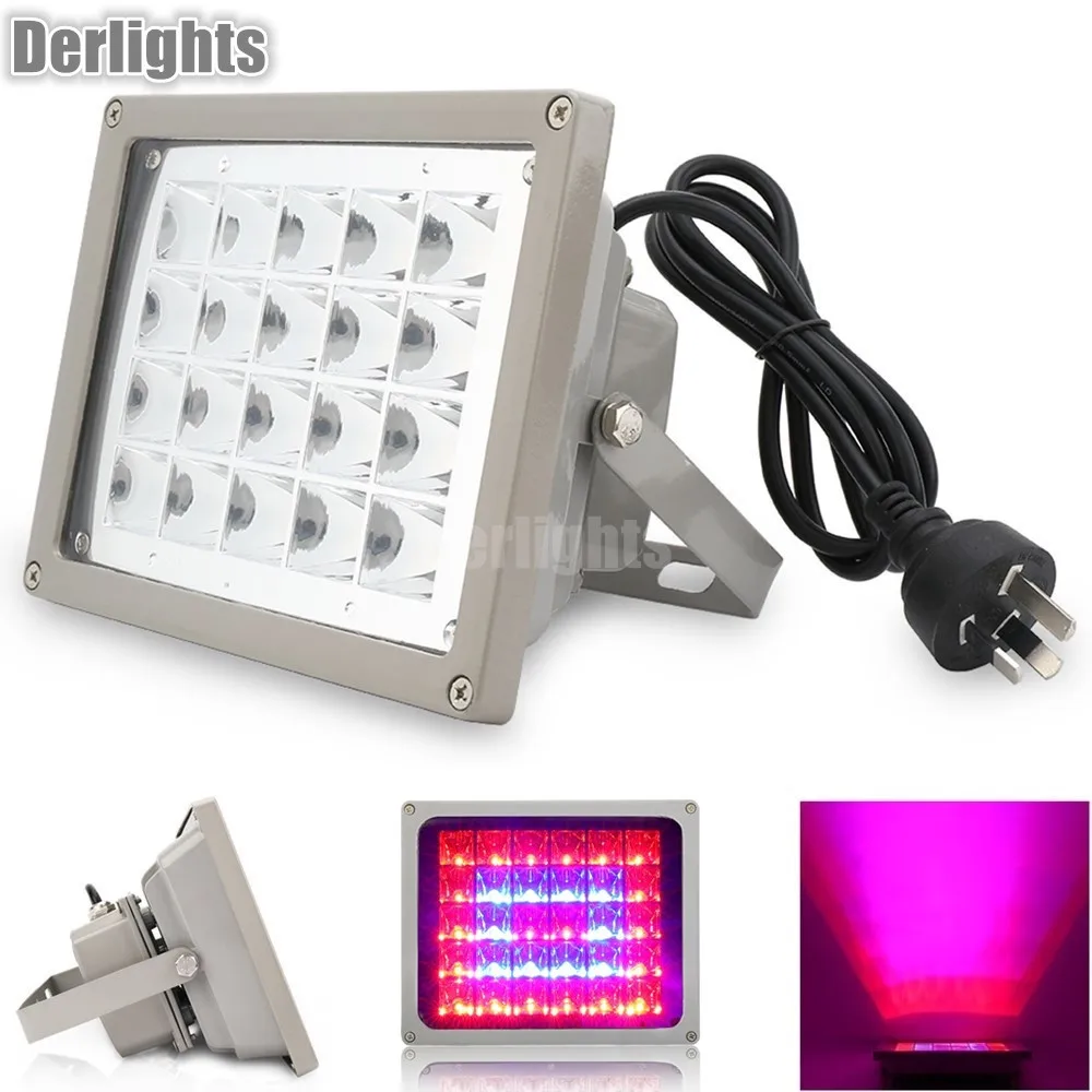 12W/40W/60W/100W LED Grow Light Blue+Red For Hydroponic Plant Flowers Vegatables Greens Waterproof IP65 Flood LED Plant Lamps