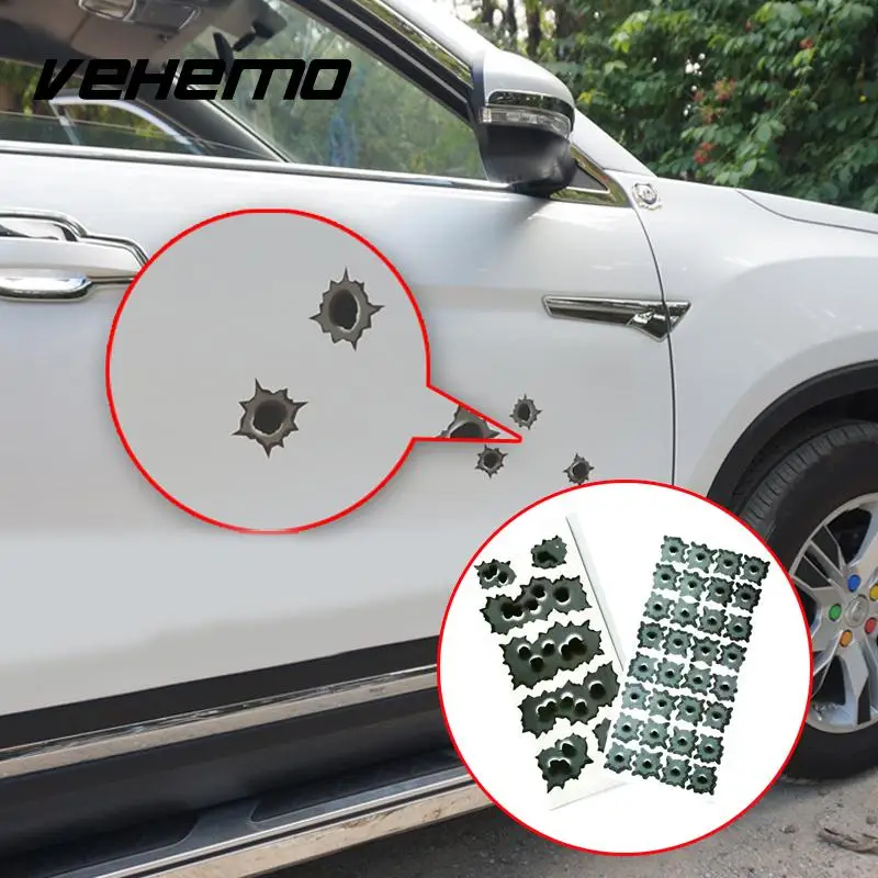 

1PCS 3D Bullet Hole Car Stickers Accessories Motorcycle Scratch Sticker Decals