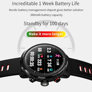 

New Smart band100 Days Standby IP68 Waterproof Multiple Sports Mode Heart Rate Monitoring Weather Forecast Men Smartwatch PK L3