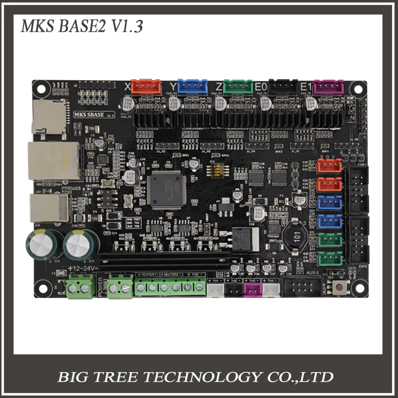 3Dpriter Smoothieware controller board MKS SBASE V1 3 opensource 32bit Smoothieboard Arm support Ethernet preinstalled heatsinks