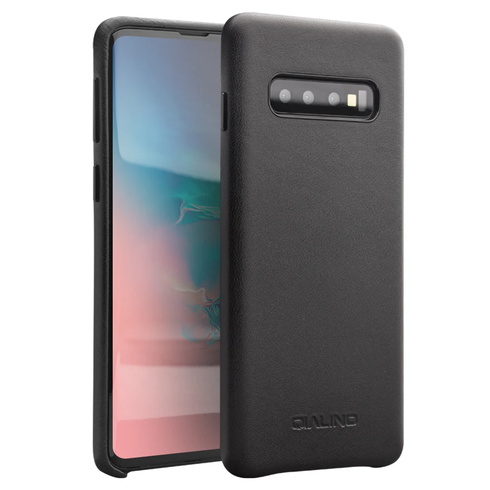 

For Samsung Galaxy S10 Plus G975U Case Metal Buttons 100% Genuine Leather Case For Samsung Galaxy S10 G973U Quality Cowhide Case