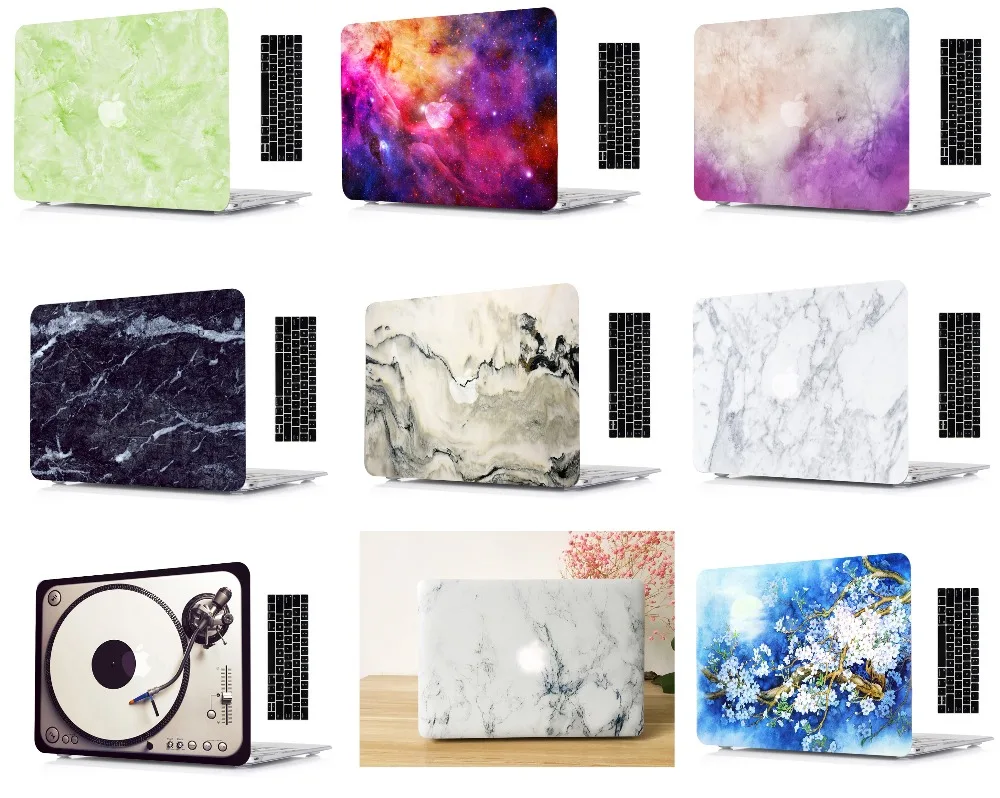 

Marble Print Protective Hard Shell Case Keyboard Cover Skin Set For 11 13 15"Macbook Air Pro Touch Bar 2018 Release A1989 A1990