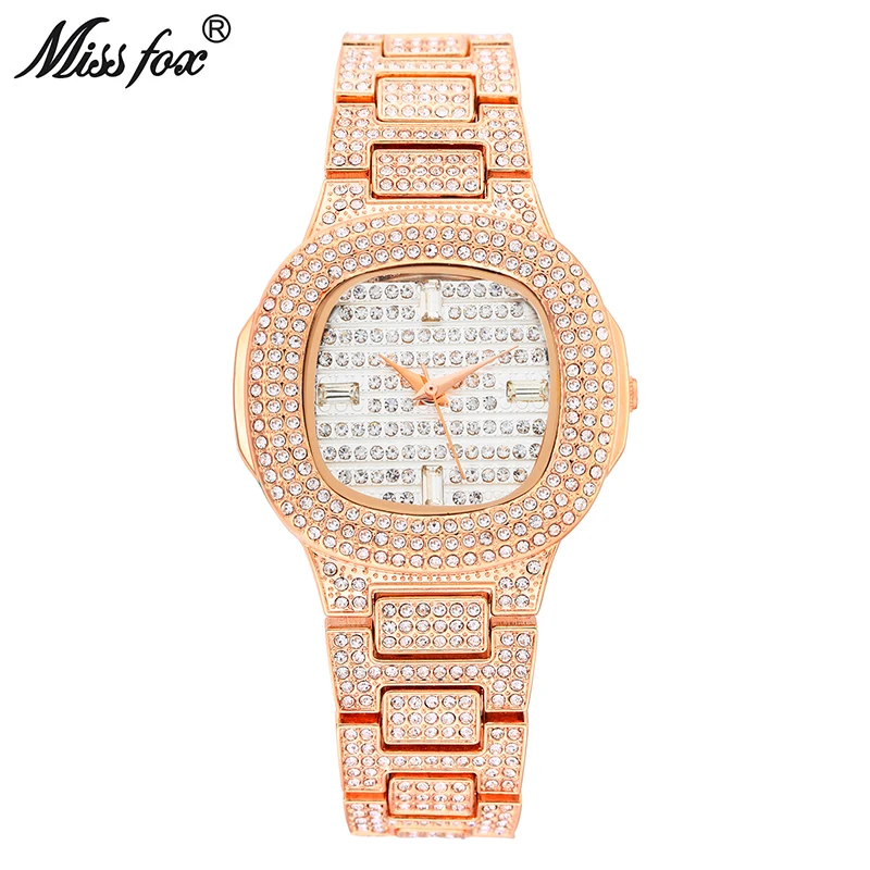 

Miss Fox Role Watches Quartz Women Famous Brand Rose Gold Watch Waterproof Diamond Stainless Steel Ar Ladies Luxury Wrist watch
