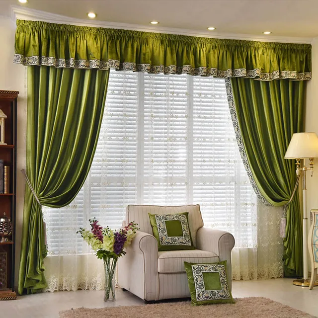 Buy Helen Curtain Set Thick Velvet Blackout European