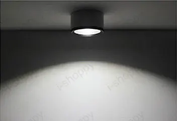 Затемнения/не 3 Вт/5 Вт/7 Вт/10 Вт светодиодный потолочный светильник новый COB чипсет вниз лампа цилиндр черный/серебристый/белый корпус