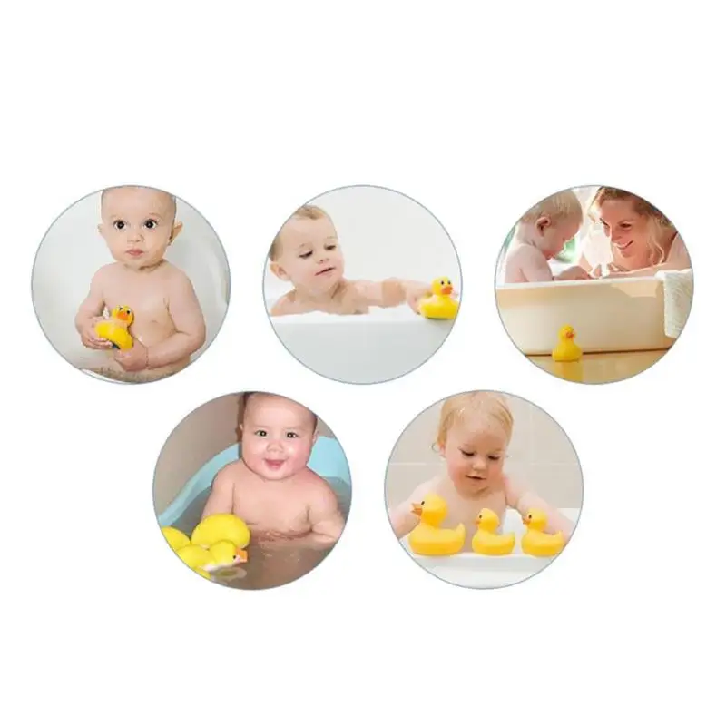 5 шт./компл. Lovely Baby Duck Ванна Игрушка мягкая Пластик утка купания малышей сжать звук игрушки стирка играть Животные милые детские игрушки для