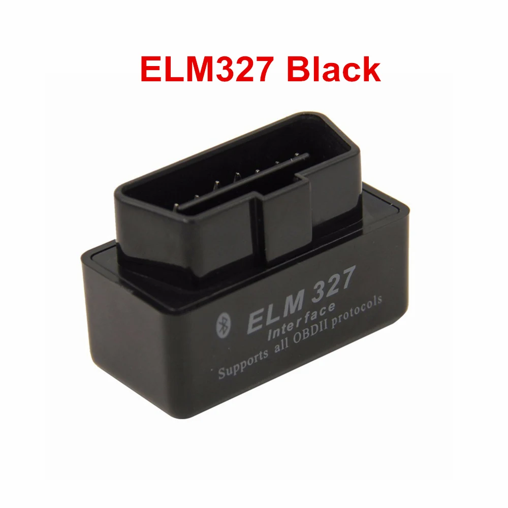 Супер мини ELM327 Bluetooth OBD2 V2.1 черный/белый/синий салона автомобиля диагностический Интерфейс работает на Android/PC - Цвет: Black