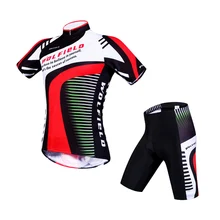Велоспорт Велосипедный Спорт велосипед Открытый Джерси+ Шорты для женщин Рубашка с короткими рукавами дышащий одежду для верховой езды Брюки для девочек
