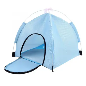 

Cloth and Metal Detachable Blue Portable Breathable Cat Dog Tent Pet House Pet Products