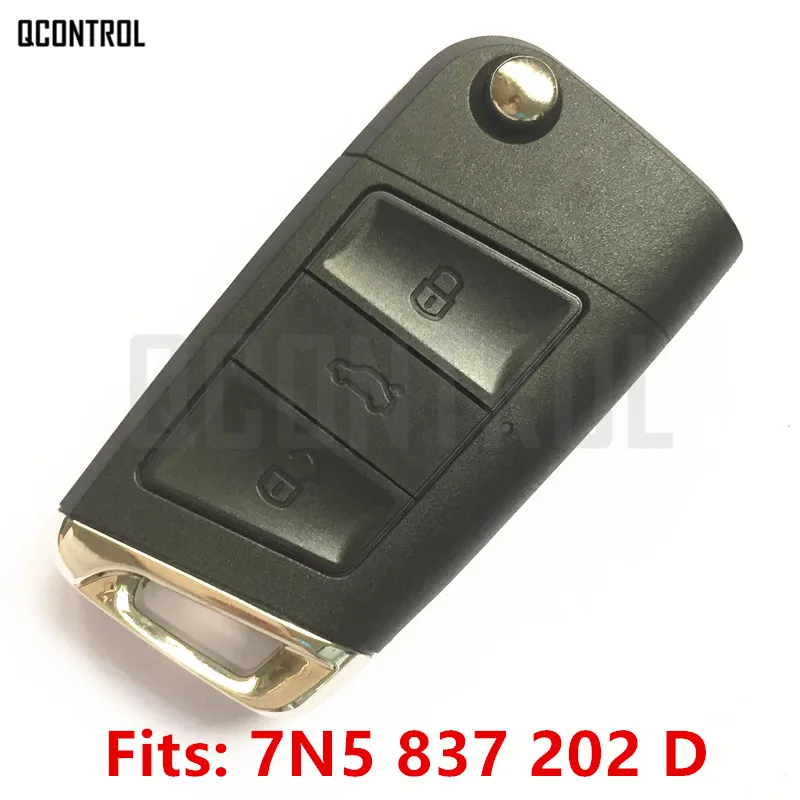 

QCONTROL Car Remote Key for SEAT 7N5837202D 5FA010404-01 Alhambra/Altea/Ibiza/Leon/Mii/Toledo 434MHz