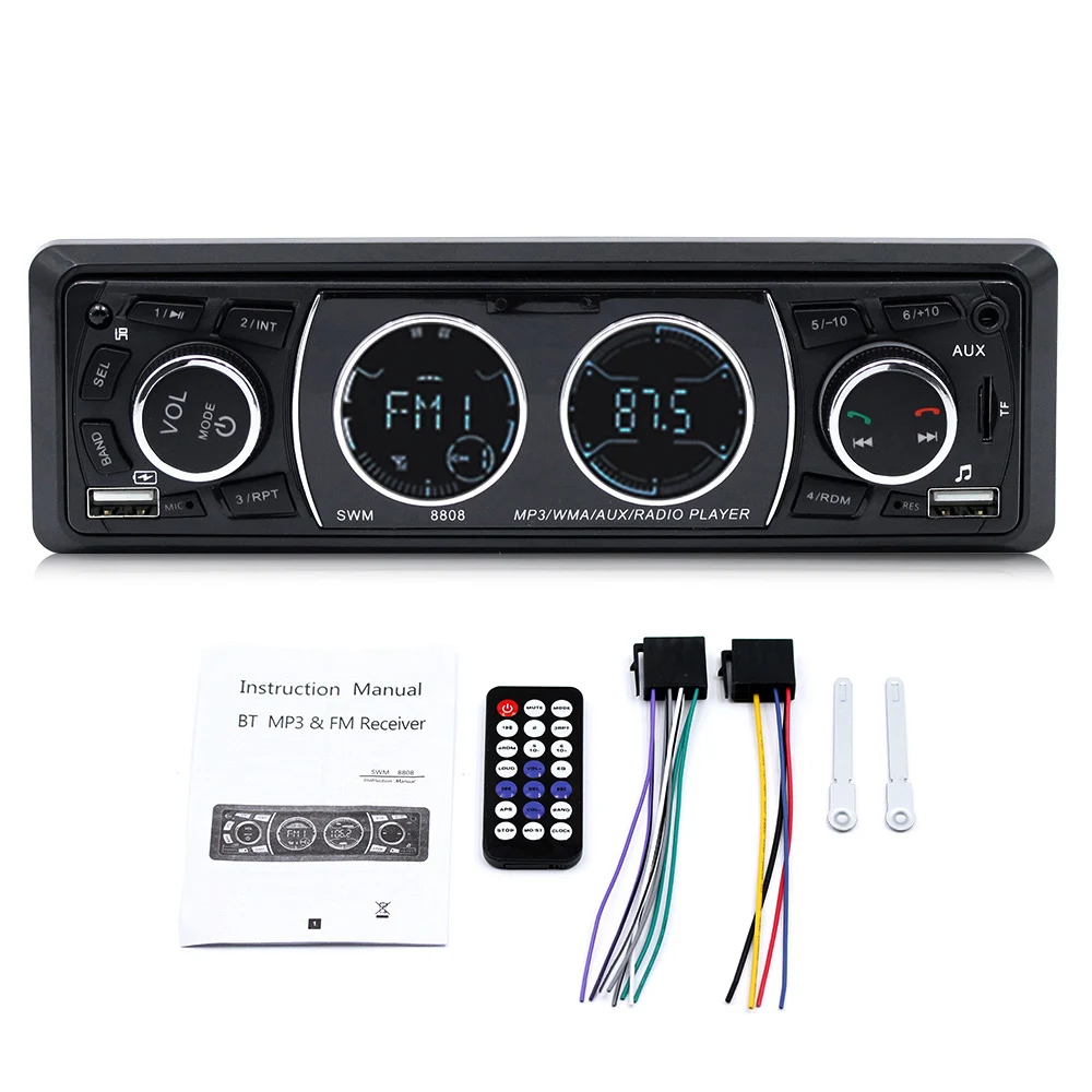 SWM 8808 Bluetooth Vehicle Car MP3 Player Stereo Audio Player with FM