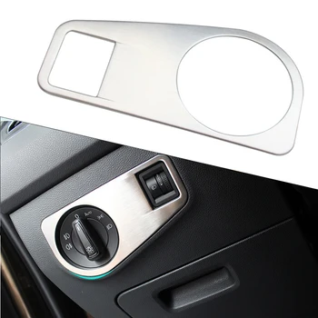 

For Volkswagen Tiguan 2017 Car Headlight Switch Frame Cover Stickers Internal Decoration Auto Accessories Car-styling