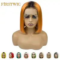 FirstWig オンブル人毛ウィッグ複数の色 613 ブロンドレースフロント人毛ウィッグ黒人女性送料無料無料
