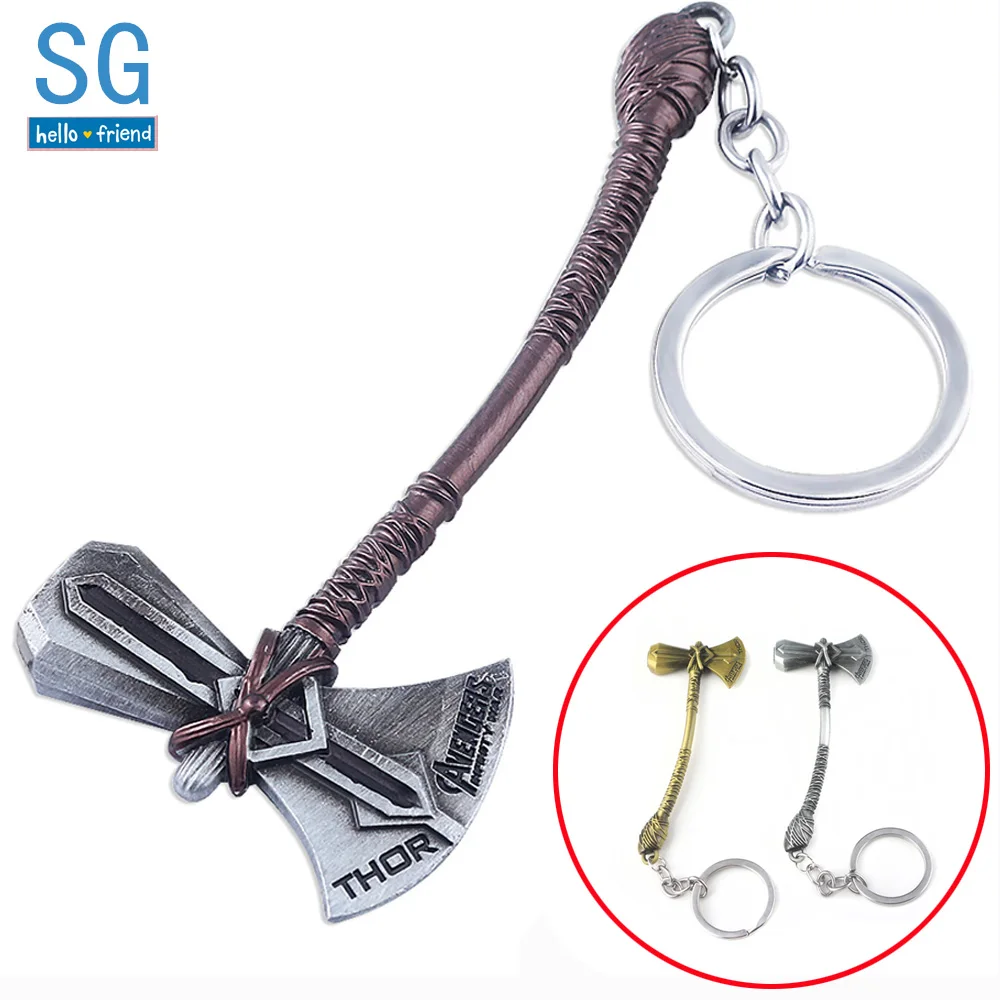 SG Новые Мстители 4 бесконечные войны Тор брелоки в виде оружия Mjolnir молоток подвеска в виде топора для мужчин кинолюбителей автомобильный брелок ювелирные изделия