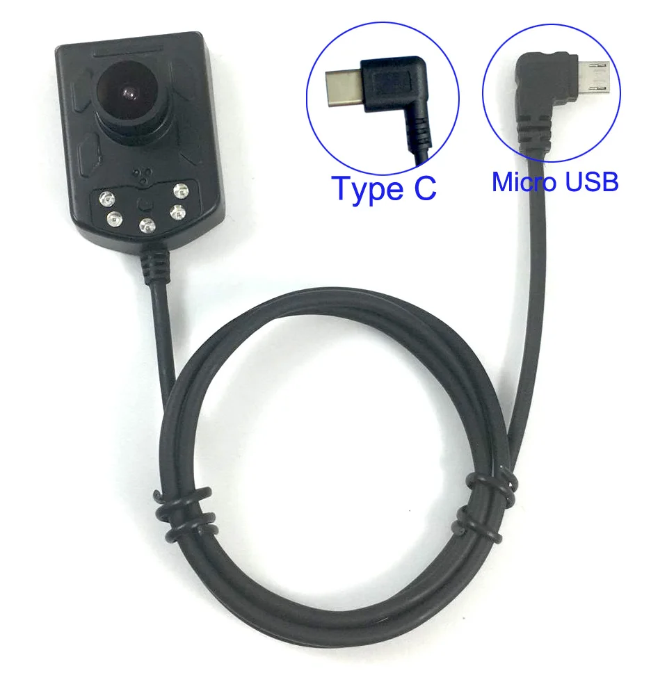 

On Clip Night Vision Wearable External Camera For Android Phone Support Micro USB Or Type C Interface