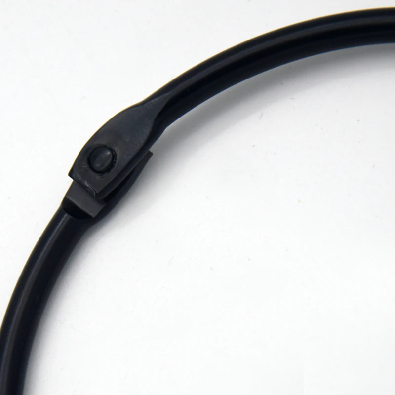 Metal Ring Binder Metal Binder Ring Black Metal Ring Binder 15-76mm DIY Loose-leaf Book Hoops Opening Office Binding Supplies Photo Albums 2/3/5/10Pcs
