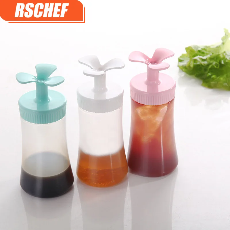 

1 piece Squeeze sauce bottle salad squeeze jam seasoning cream tomato sauce oil kitchen jar spice candy bottle Color random