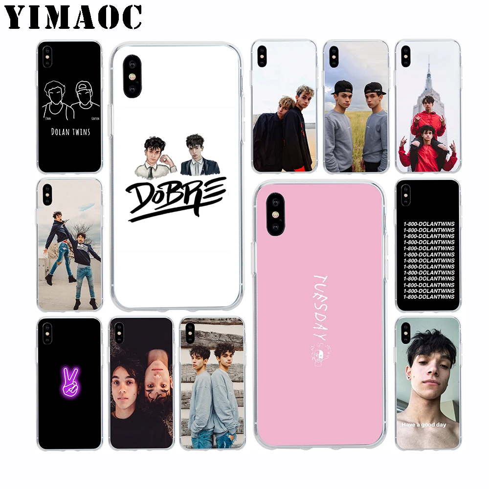 

YIMAOC Lucas and Marcus Dobre Twins Soft TPU Silicone Case for Apple Iphone Xr Xs Max X 10 8 Plus 7 6S 6 Plus SE 5S 7Plus 8Plus