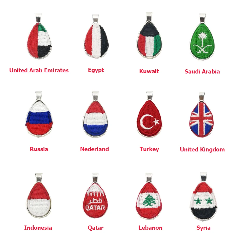 World Flag подвеска с вышивкой Саудовская Аравия Турция Эль Харадзюку Израиль