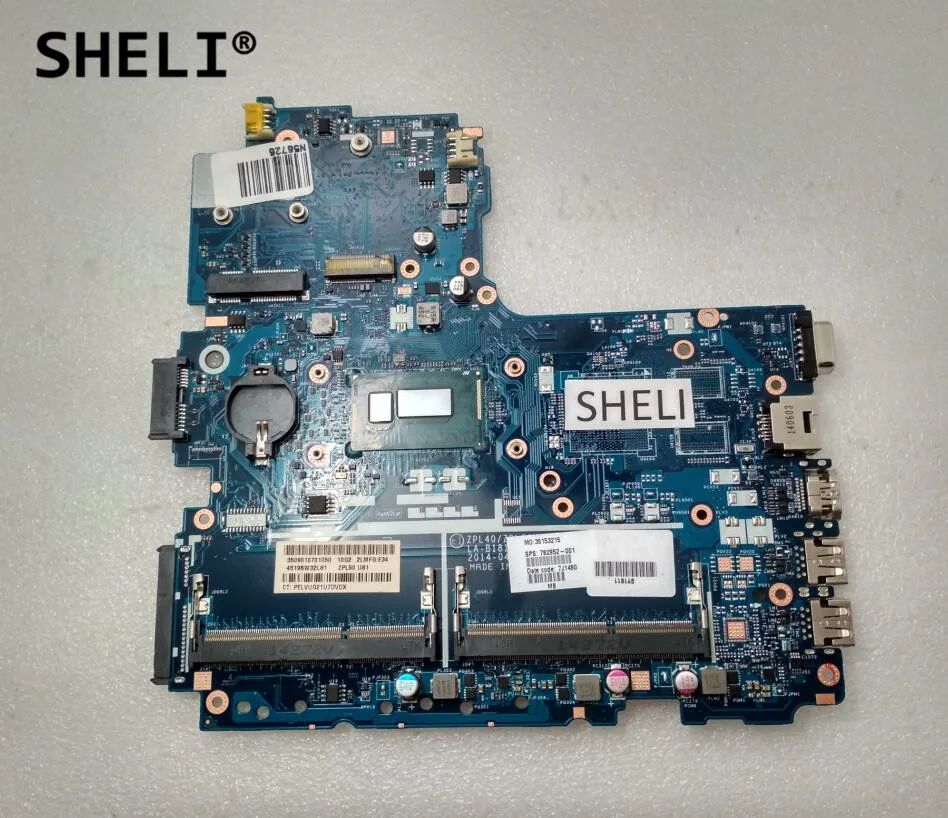 

SHELI 782952-001 782952-501 782952-601 For HP 440 G2 450 G2 Motherboard with i3-4030U CPU LA-B181P
