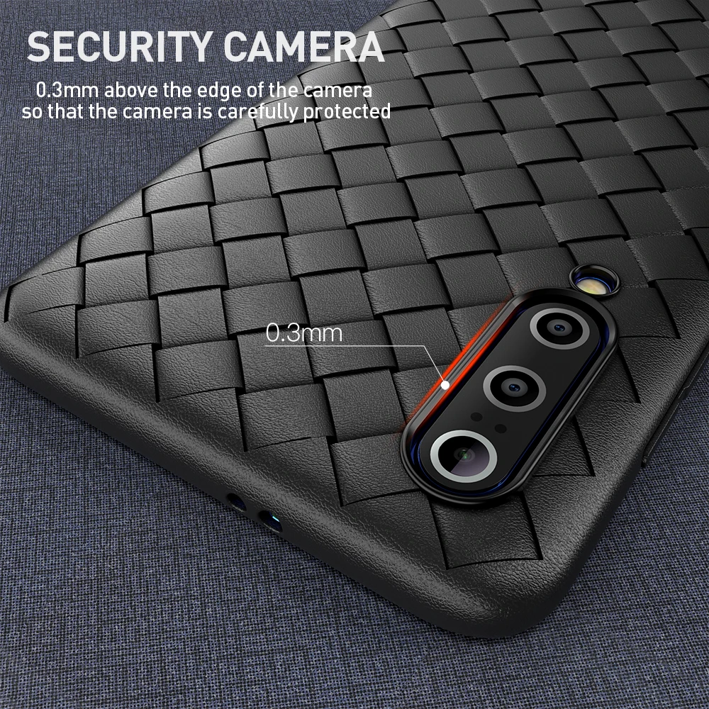 KEYSION Case For Xiaomi Mi 9 Mi 9SE Mi 8 Luxury Grid Weaving super soft Phone Case For Xiaomi Mi9 Mi 8 Radiating Cover Silicone