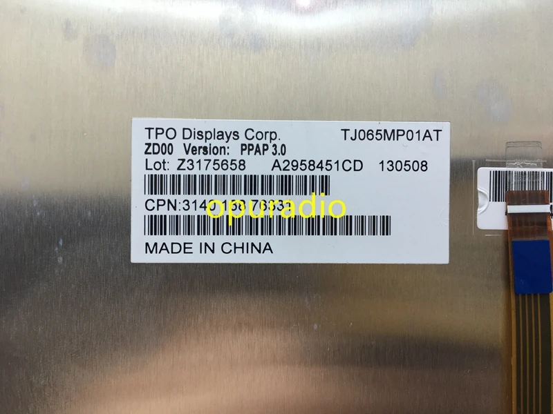 TJ065MP01AT TJ065MP02AA Оригинал класса A + 6 5 дюйма ЖК дисплей с сенсорным экраном