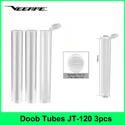 3 шт. Squeeze поп Топы Veeape контейнеры для сигарет doob tubes 120 мм пластик бутылки Предотвращающая появление запаха ребенок Устойчив хранения