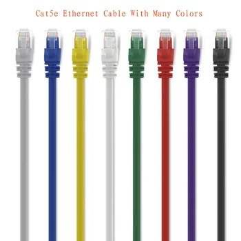 

black red blue yellow 1FT 30cm UTP RJ45 Ethernet Cables Cat5e 350MHz Internet Network Patch LAN Cord For PC Computer 5pcs/lot