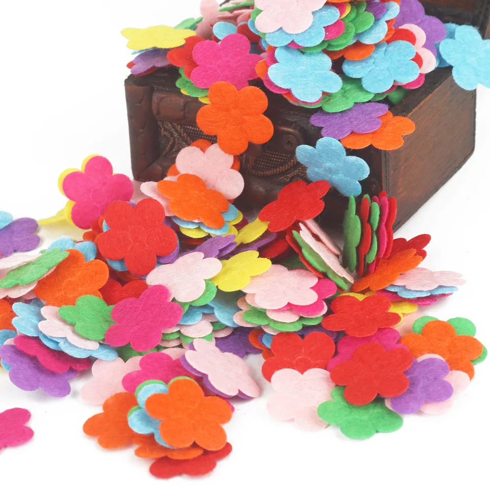 Flower/Heart/Butterfly Non-Woven Felt Fabric 100pcs sewing pins,sewing fabric paste