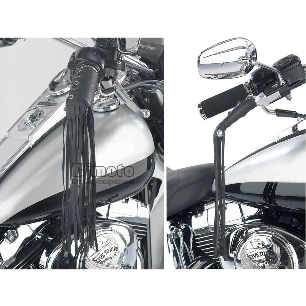 Motorcycle Fringe 23 Grip Cover 19 Lever Cover Combo Tassel For Harley Cruiser (11)