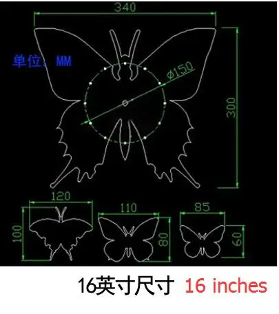 Новое обновление DIY бабочка форма настенные часы современный дизайн для спальня гостиная коридор домашний декор черный/красный