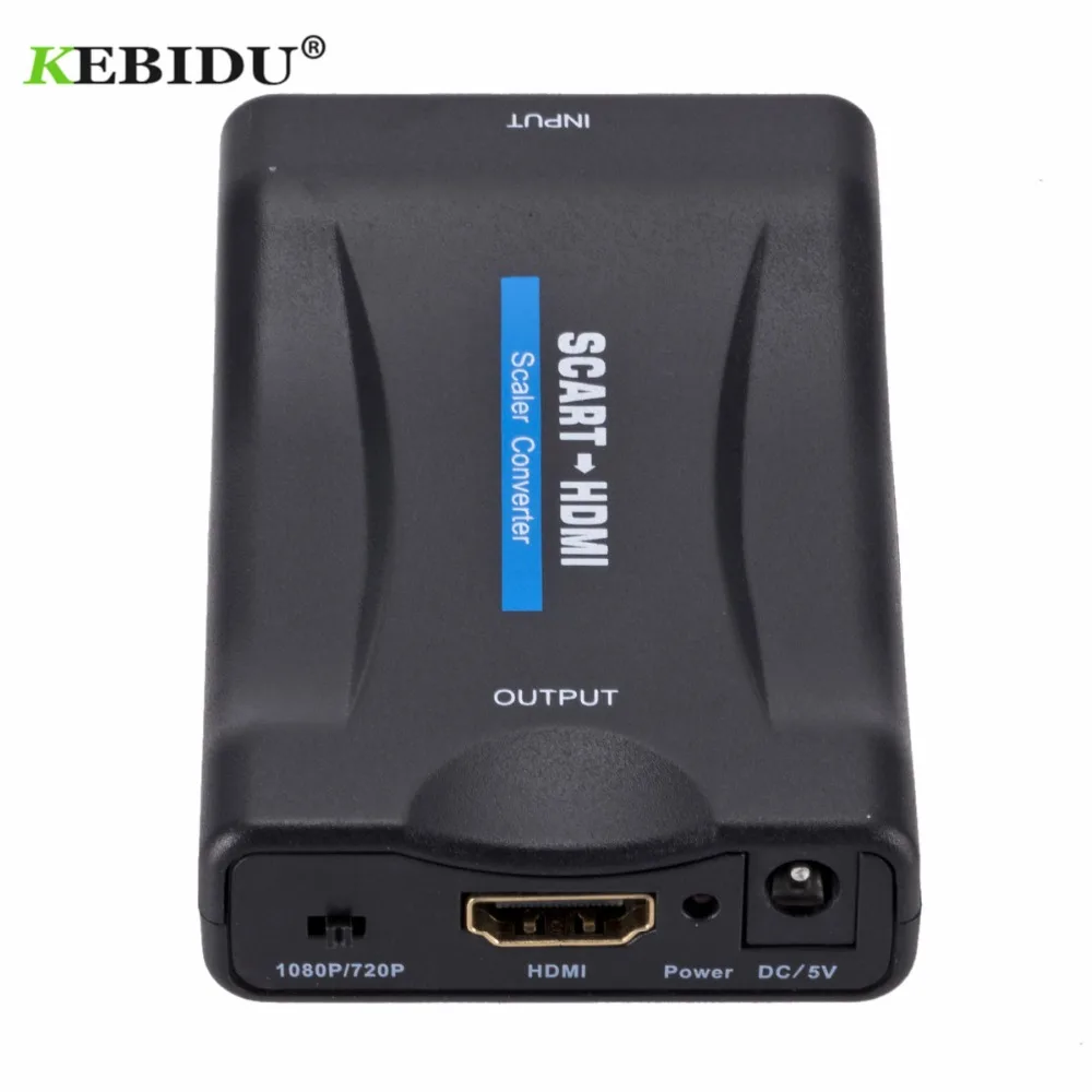 KEBIDU 1080P Scart в HDMI конвертер аудио видео адаптер HDMI в SCART для HD tv Sky Box STB для смартфона HD tv DVD новейший