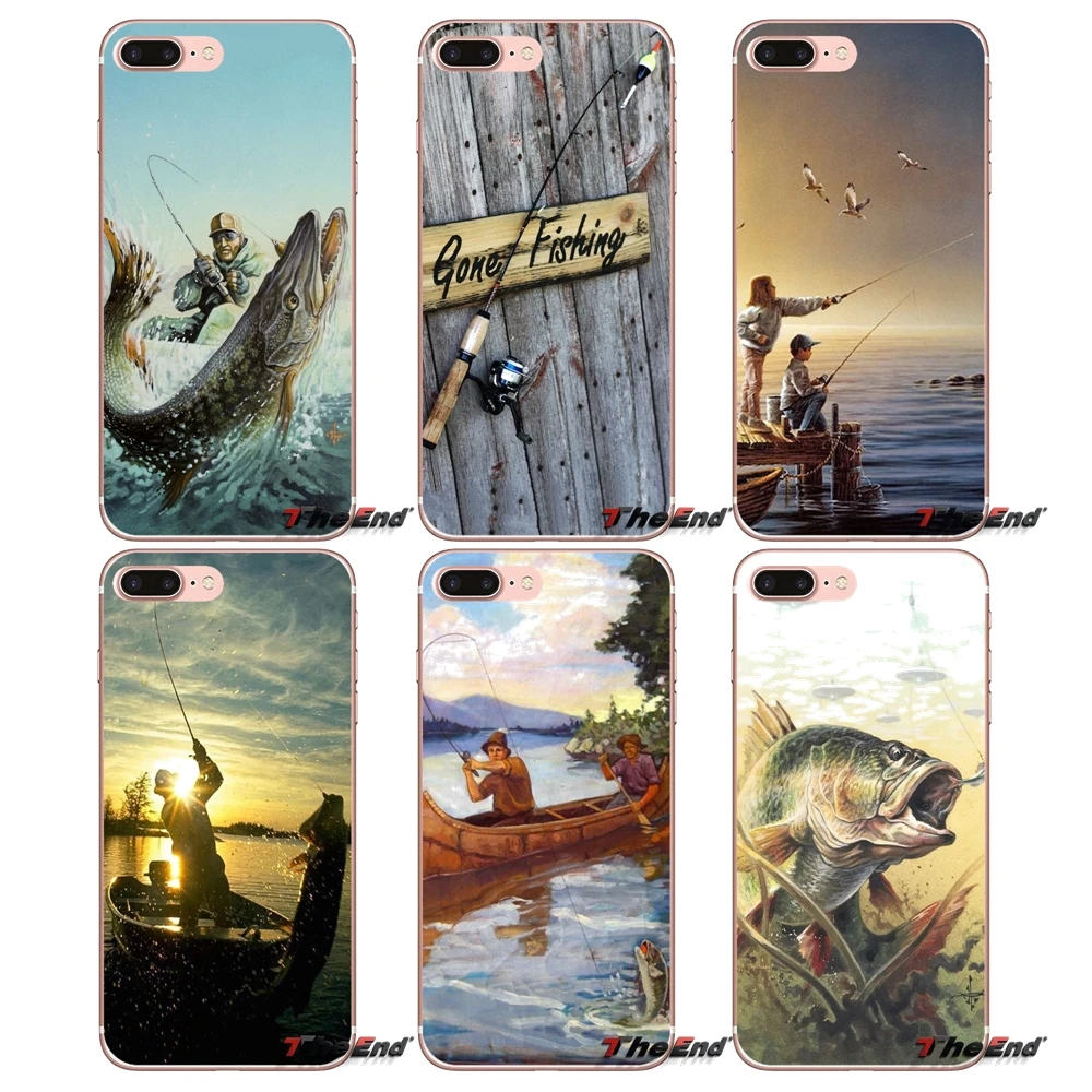 

For Huawei Honor 7X V10 6C V9 6A Play 9 Mate 10 Pro Y7 Y5 P8 P10 Lite Plus GR5 2017 Silicone Case Cover Hunting Fishing art fish