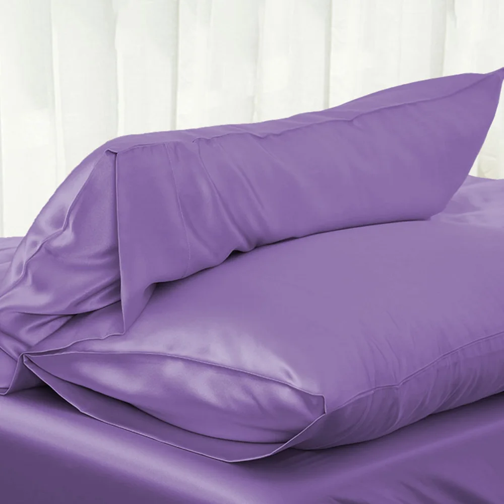 Высокое качество, Мягкая Наволочка из натурального шелкового атласа, Наволочка на стул, постельные принадлежности, Наволочка на подушку, квадратная наволочка для подушек, постельное белье, разноцветная 27 - Цвет: A7 Purple