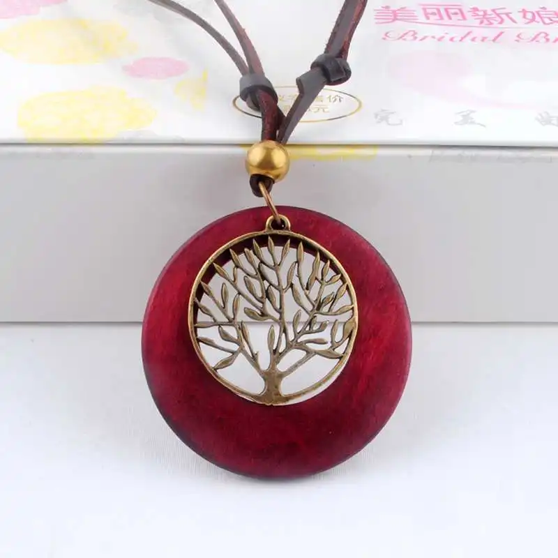 Винтажное ожерелье цепочка с подвеской в виде дерева|tree pendant|rope chain necklacechain necklace |