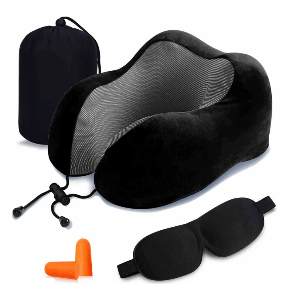 

High Quality Memory Foam U Shaped Travel Pillow Neck Support Airplane Cushion