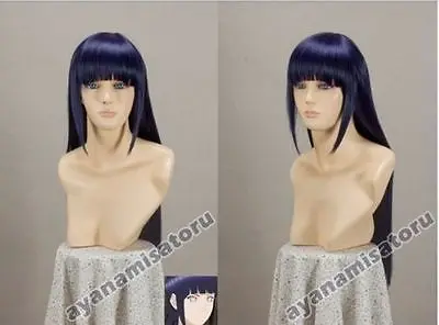 

free shipping~~~cosplay Wig NarutoShippuden Hinata Hyuga Ink Blue Wig