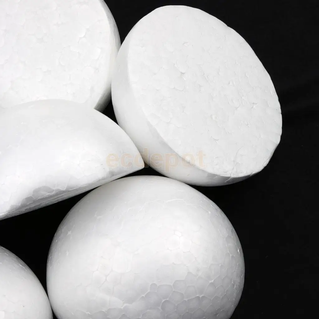 MagiDeal White Half Round Styrofoam Balls Craft Balls Ornament for Crafting Modeling DIY Painting Christmas Party Decoration