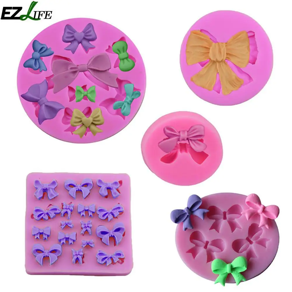 3D Mini Bowknot Silicone Molds Butterfly Bow Silicone Fondant Cake Mold