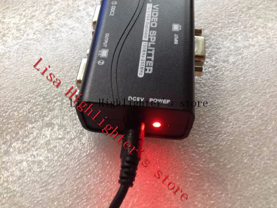 Черный 1-2 порты 2 Way VGA Video Splitter Дубликатор 250 мГц разделения экрана устройства cascadedable Сапоги и ботинки для девочек видеосигналов до 65 м