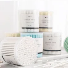 200 антипригарные хлопковые бейсбольные летучие мыши в коробке двойные ватные тампоны для макияжа вкладыши