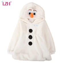 LZH Girl Winter Coat Elsa Jacket For Girls Coat 2017 Autumn Hooded Girls Jacket Kids Warm